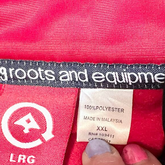 LRG Lifted Research Group Track Jacket Men XXL Red Full Zip Embroidered Y2K New - Picture 6 of 11